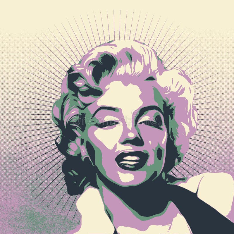 Digital portrait of Marylin Monroe