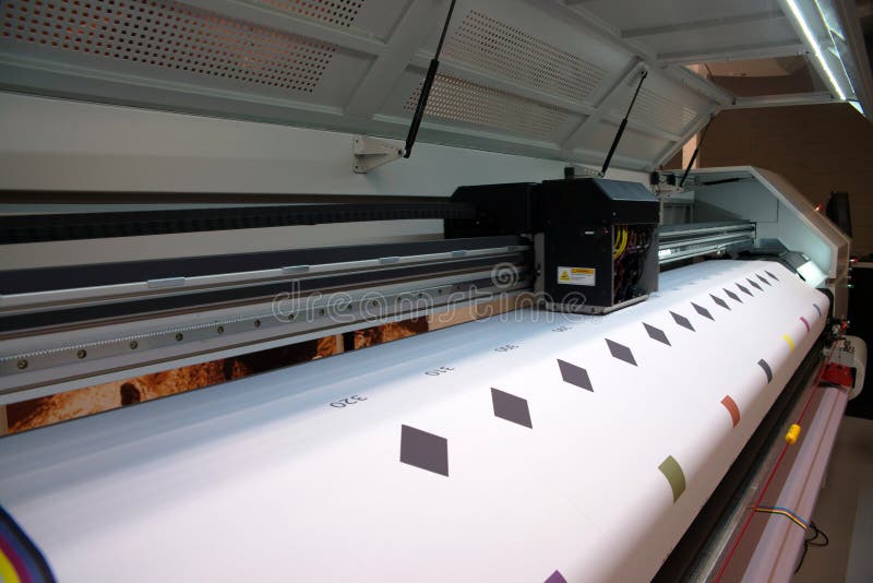 Digital printing - wide format printer stock photo Digital printing - wide format printer stock photo
