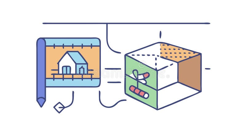 Digital Product Design, 3D Modeling Software Icon, vector design Generative AI stock illustration