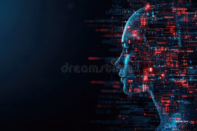 Digital Profile of Artificial Intelligence Concept royalty free stock photo