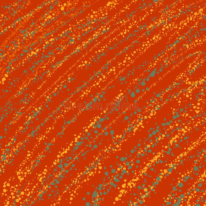 Digital render of a spotted abstract pattern on an orange background royalty free illustration