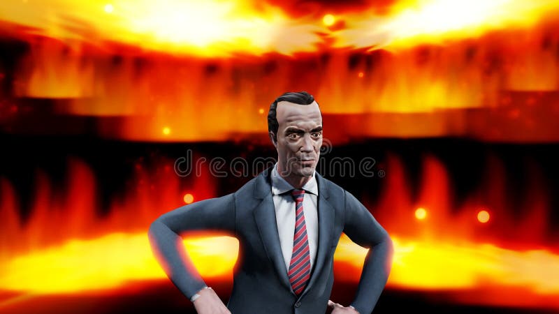 Digital Rendering Male Suit Motion Background vector illustration