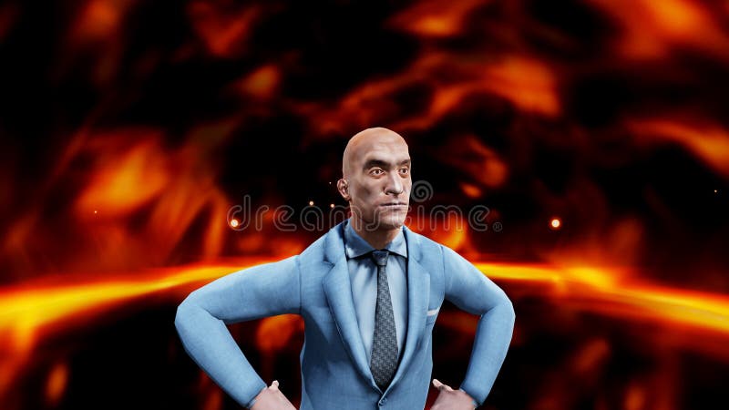 Digital Rendering Male Suit Motion Background stock illustration