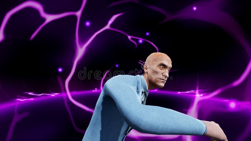 Digital Rendering Male Suit Motion Background vector illustration