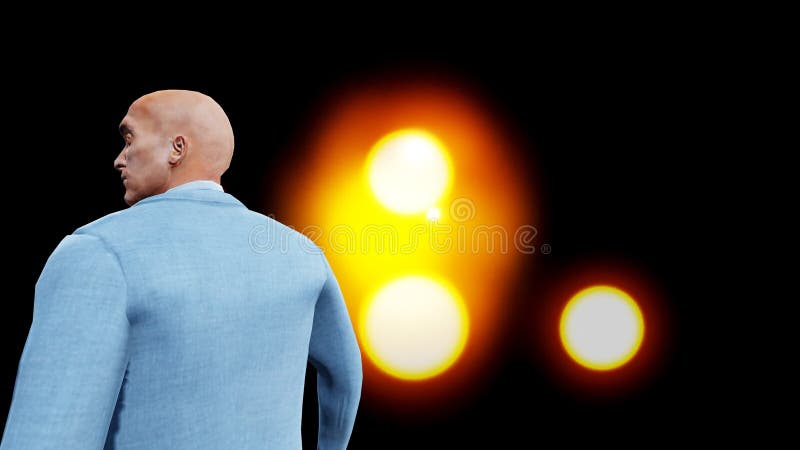 Digital Rendering Male Suit Motion Background vector illustration