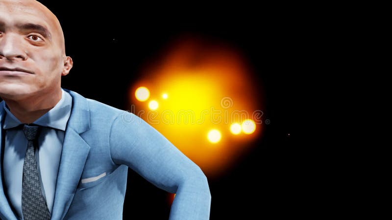 Digital Rendering Male Suit Motion Background vector illustration