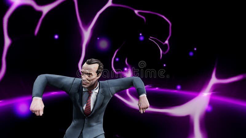 Digital Rendering Male Suit Motion Background royalty free illustration