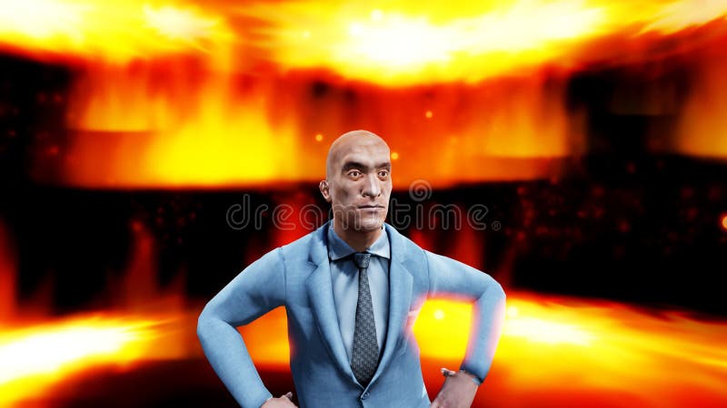 Digital Rendering Male Suit Motion Background stock illustration
