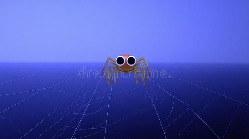 Curious Cartoon Spider stock illustration