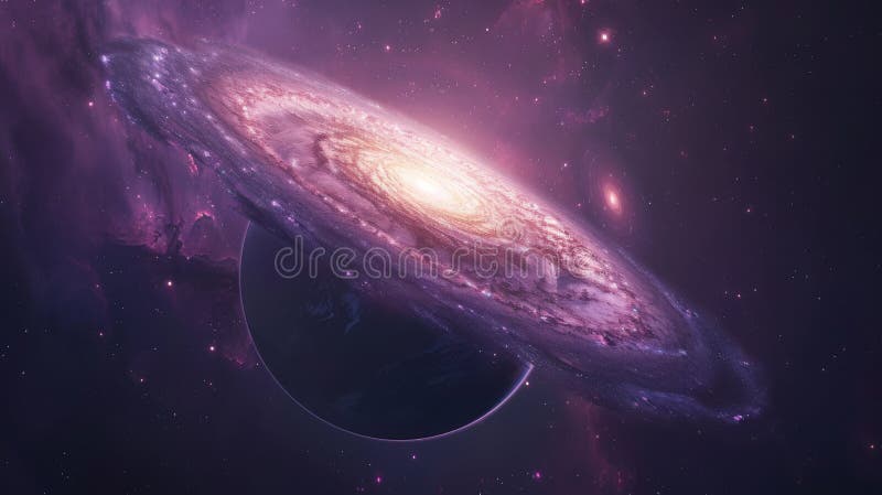 A digital representation of a black hole with a glowing accretion disk and dynamic particle jets in deep space royalty free stock images