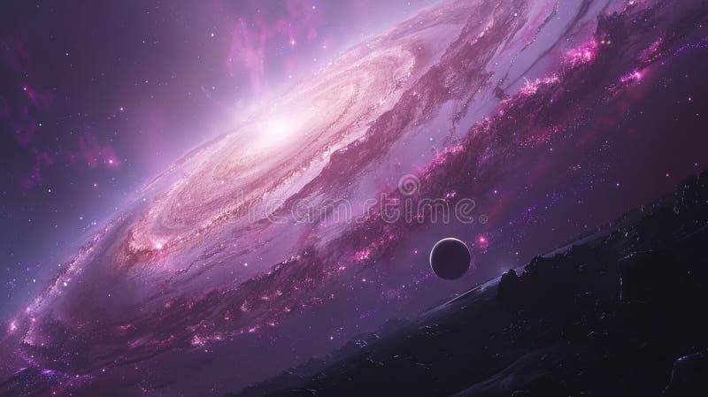 A digital representation of a black hole with a glowing accretion disk and dynamic particle jets in deep space royalty free stock images