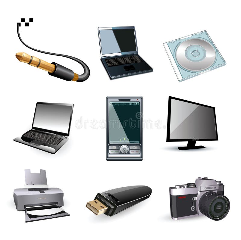 Digital set vector illustration