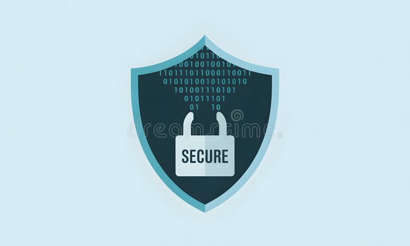 Digital Shield: Secure Data royalty free illustration