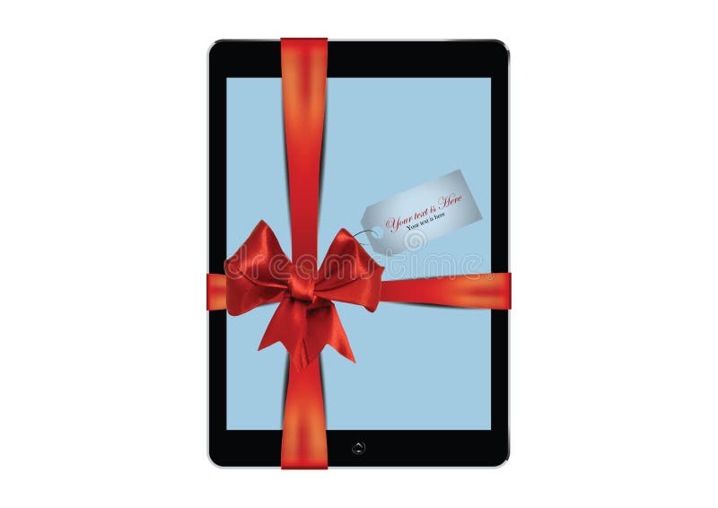 Digital tablet gift stock image. Image of blank, phone 57132229