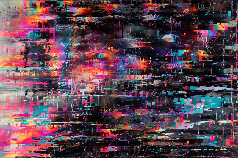 The digital tapestry a symphony of code and light. A close-up image of a computer screen vector illustration