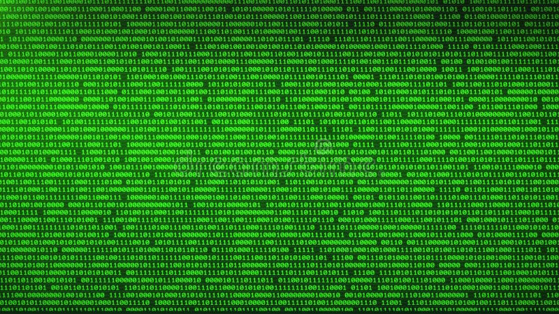 Digital Technologies Blue Binary Code Random Numbers Glowing on a Black ...