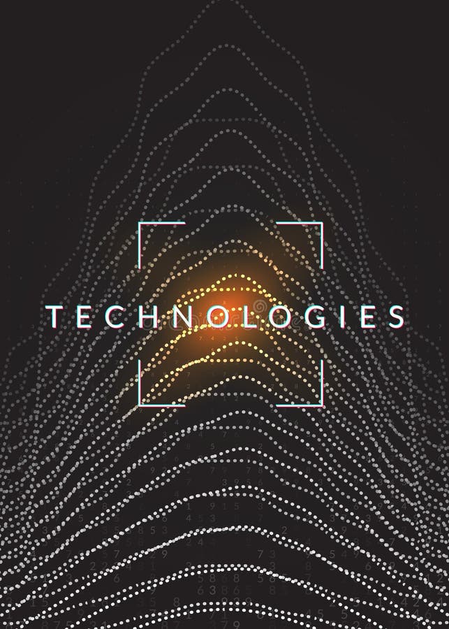 Digital technology abstract background. Artificial intelligence, deep learning and big data concept. vector illustration