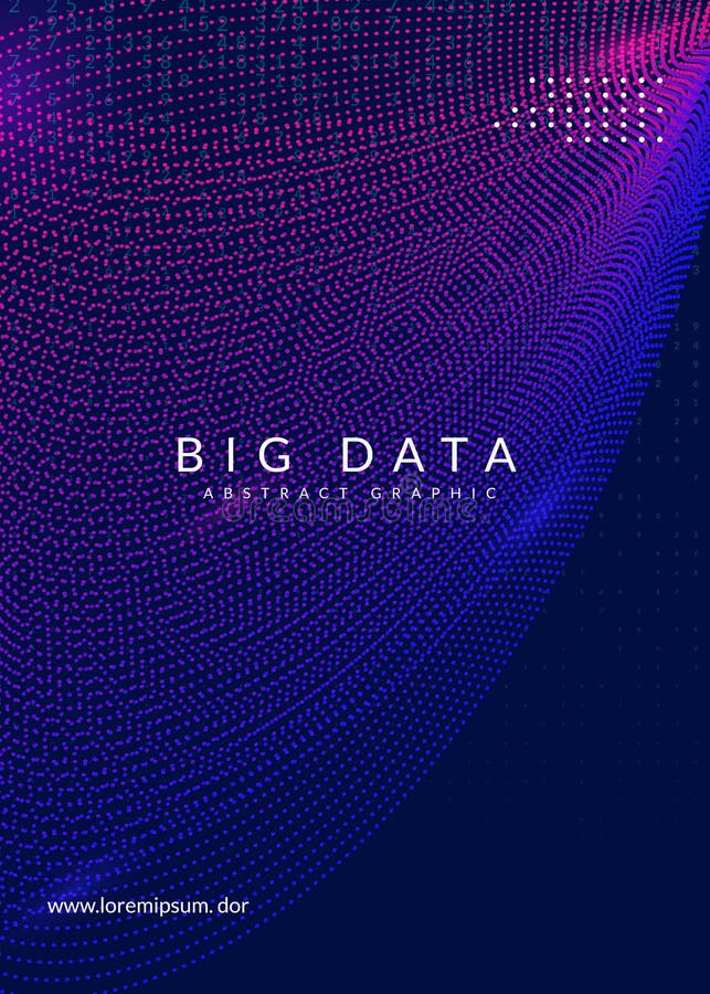 Digital technology abstract background. Artificial intelligence, deep learning and big data concept. stock illustration