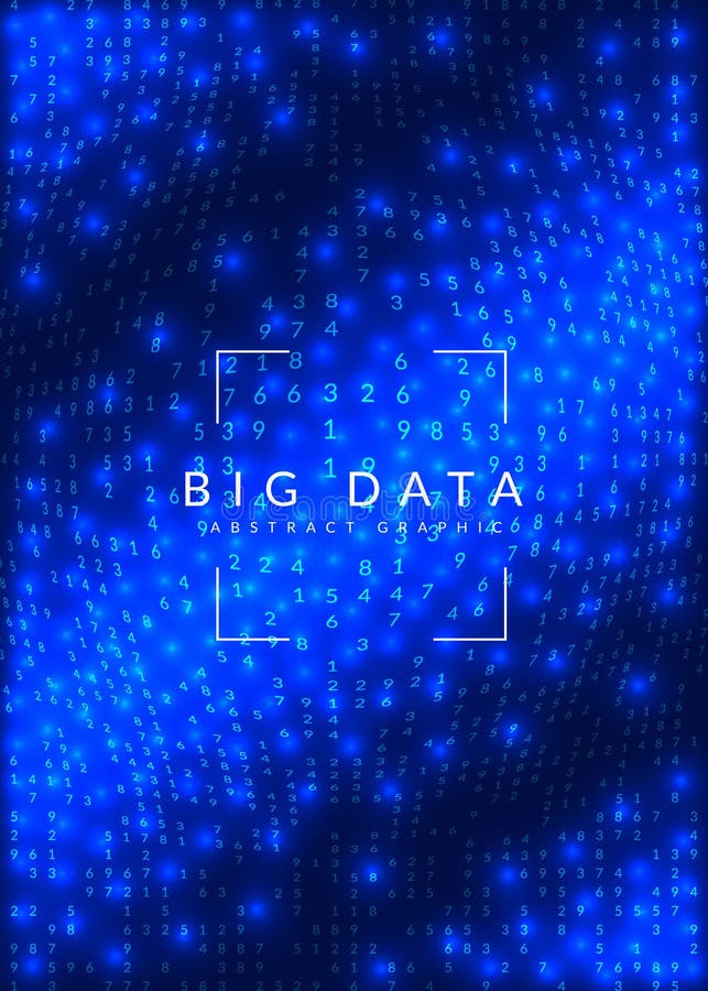 Digital technology abstract background. Artificial intelligence, deep learning and big data concept. stock illustration