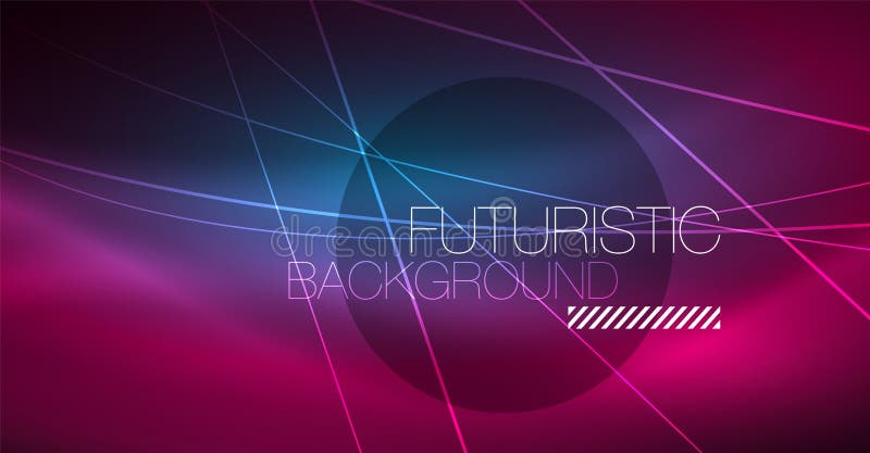 Digital technology abstract background - neon geometric design. Abstract glowing lines. Colorful techno background royalty free illustration Digital technology abstract background - neon geometric design. Abstract glowing lines. Colorful techno background royalty free illustration