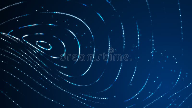 Digital technology background. Big data visualization. Technology and science. 3d rendering royalty free illustration