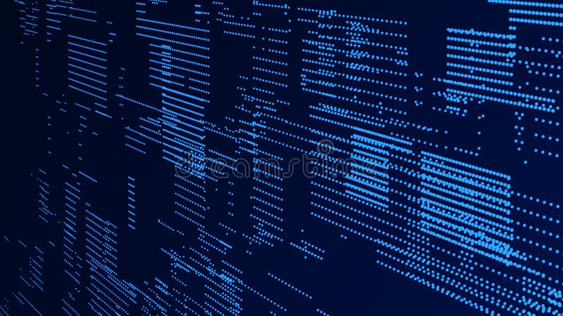 Digital technology background. Big data visualization. Technology and science. 3d rendering