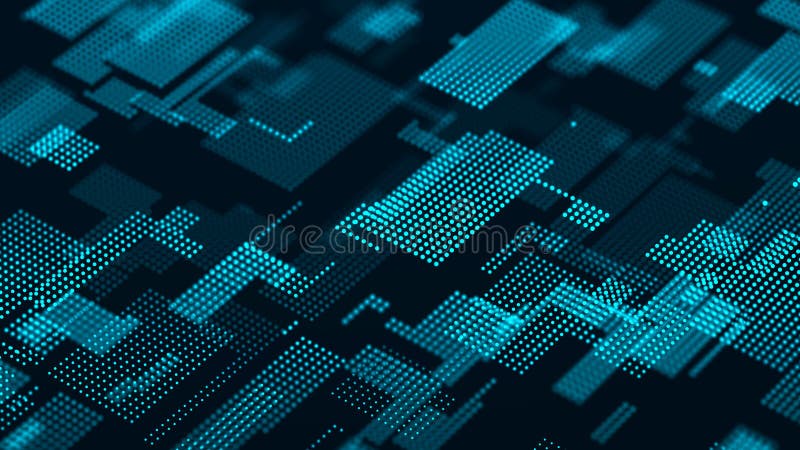 Digital technology background. Big data visualization. Technology and science. 3d rendering vector illustration