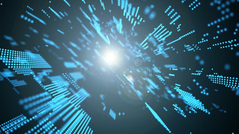 Digital technology background. Big data visualization. Technology and science. 3d rendering vector illustration
