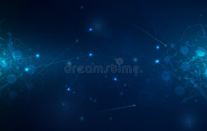 Digital technology background with glowing lines mesh. vector illustration eps10 stock illustration