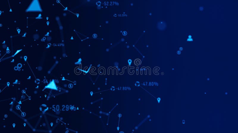 Digital Technology Data Network and Communication Concept Abstract Background