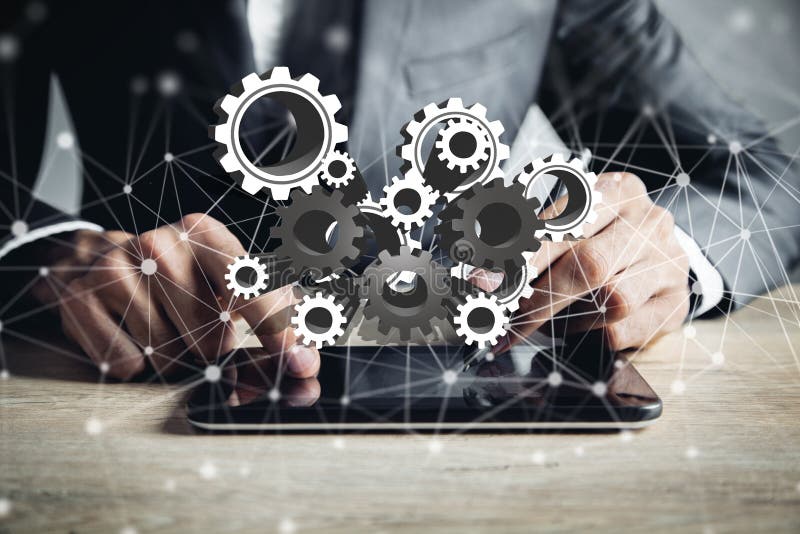 Digital technology and engineering, digital telecoms. Digital system concept stock images, royalty-free photos and pictures