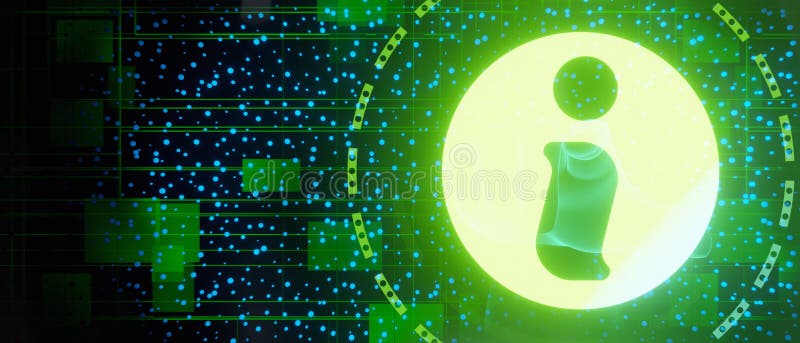 Digital Technology Information Network Abstract Banner Background 3D