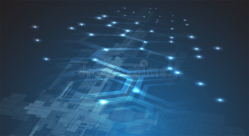 Digital technology world. Business virtual concept. Vector background royalty free illustration