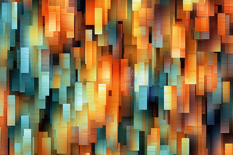 Fusion of geometric shapes, metallic surfaces, and illuminated lines. Generative AI vector illustration