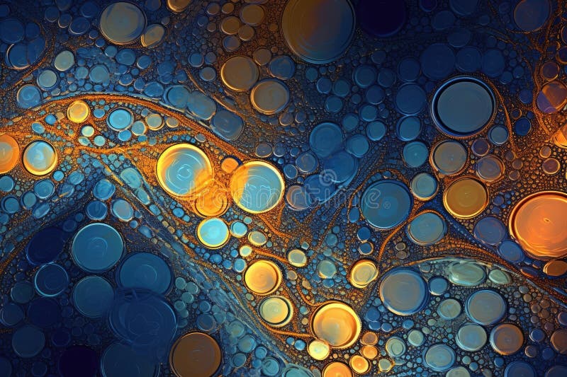 Fusion of geometric shapes, metallic surfaces, and illuminated lines. Generative AI royalty free illustration