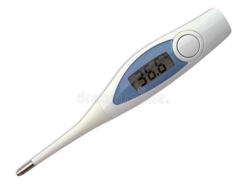 Digital thermometer isolated on white background. Digital thermometer isolated on white background