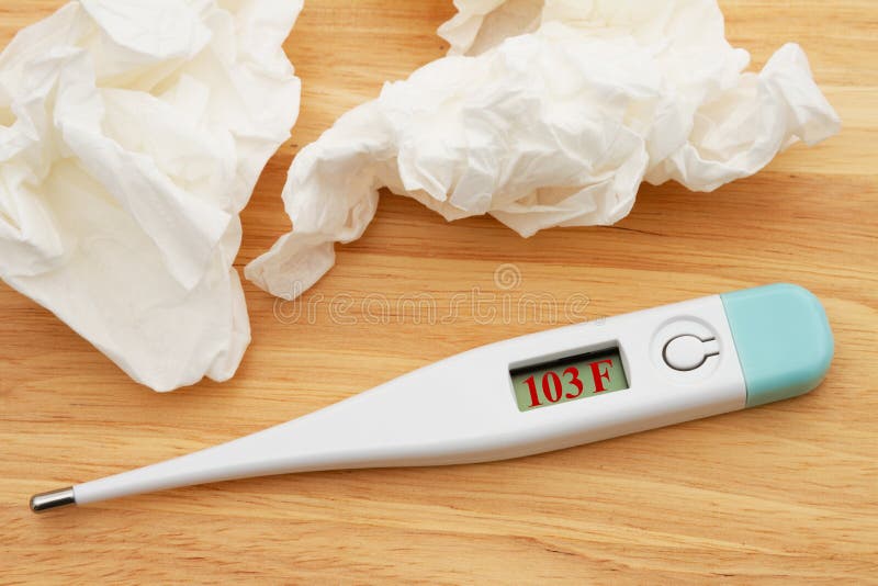 Digital Thermometer on a Wood Desk Stock Photo Image of people