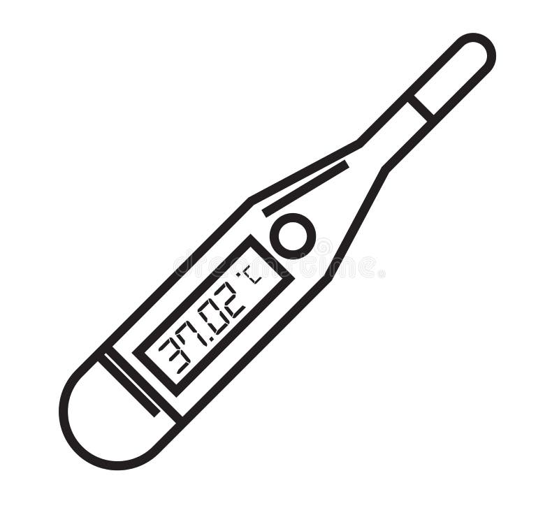Digital Thermometer Stock Illustration Stock Vector Illustration of