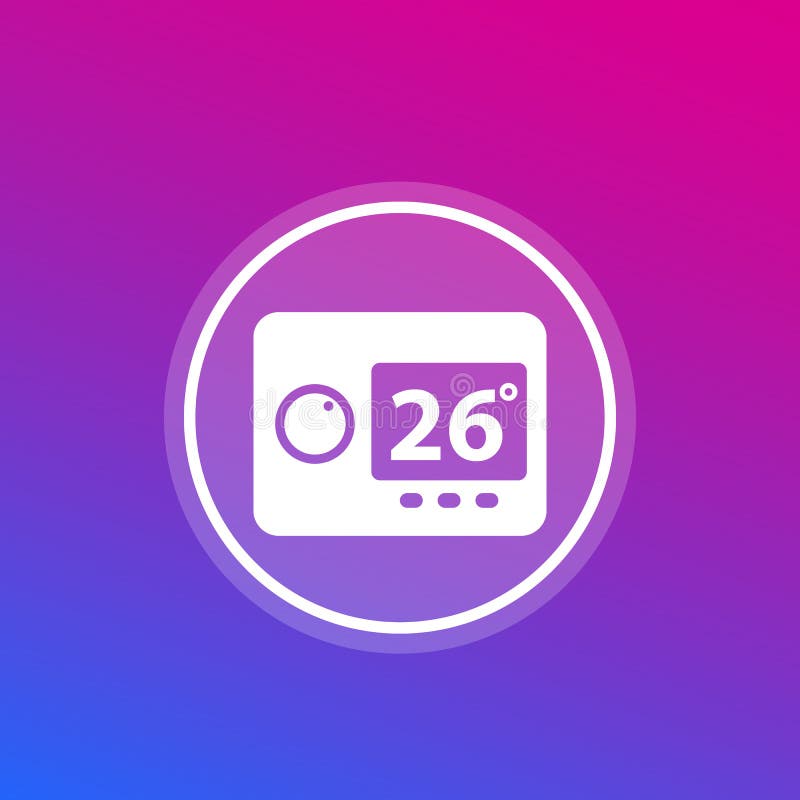 Digital thermostat stock vector. Illustration of heating 13030208