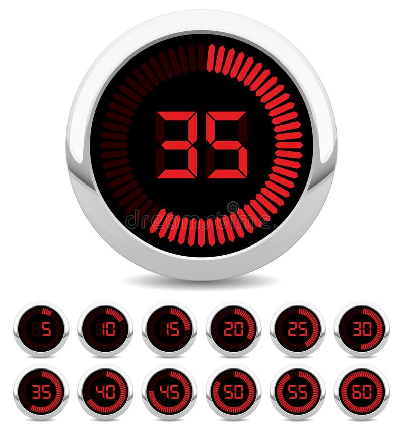 Digital timer stock vector. Illustration of isolated 22154895