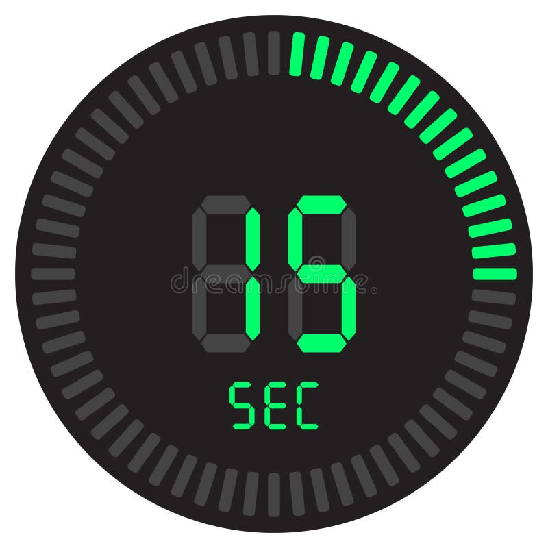 The digital timer 15 seconds. electronic stopwatch with a gradient dial starting vector icon, clock and watch, timer, countdown.
