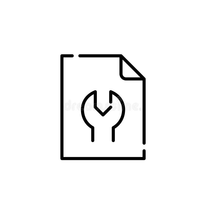 Digital toolkit for users to customize and optimize file management experience. Pixel perfect vector icon stock illustration