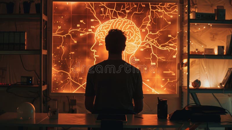 Digital tools and brain science used to decode modern consumer behavior. royalty free stock images