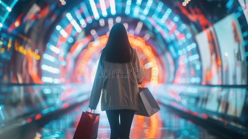 Digital tools and brain science used to decode modern consumer behavior. stock photo