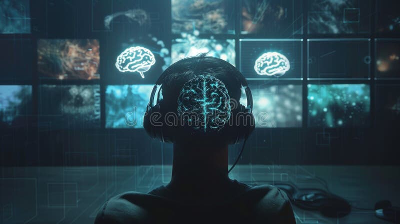 Digital tools and brain science used to decode modern consumer behavior. royalty free stock photo