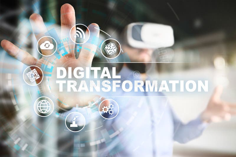 Digital transformation, Concept of digitization of business processes and modern technology. stock images