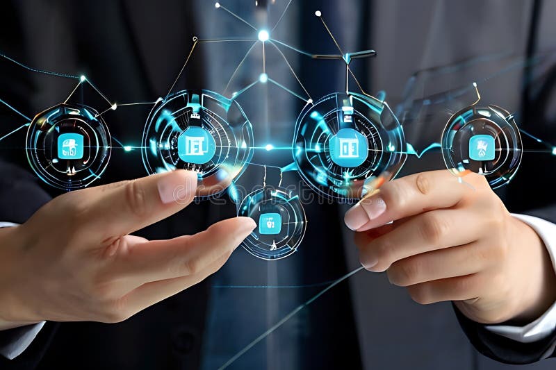 Digital Transformation: Embracing Advanced Technologies vector illustration