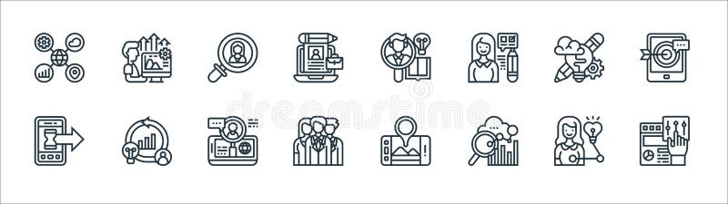 Digital transformation line icons. linear set. quality vector line set such as user interface, performance, teamwork, fast forward vector illustration
