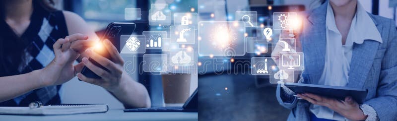 Digital transformation technology strategy, digitization and digitalization of business processes and data, optimize and automate royalty free stock images