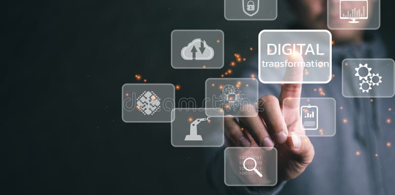 Digital transformation technology strategy, digitization and digitalization of business processes and data, optimize and automate royalty free stock photography Digital transformation technology strategy, digitization and digitalization of business processes and data, optimize and automate royalty free stock photography
